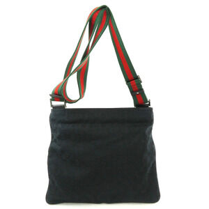 Gucci black messenger bag Line GG Sherry Canvas Crossbody